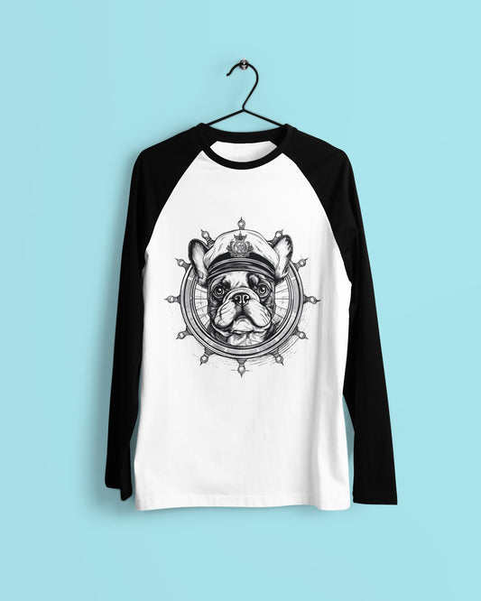 Captain French Bulldog Long Sleeve T-shirt Unisex