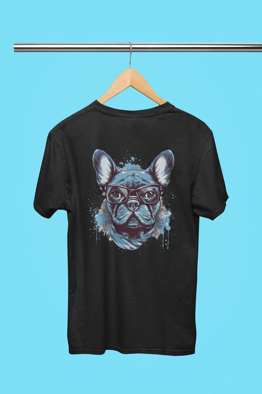 Hipster Frenchie- Unisex Pocket T-Shirt - Frenchie Emporium