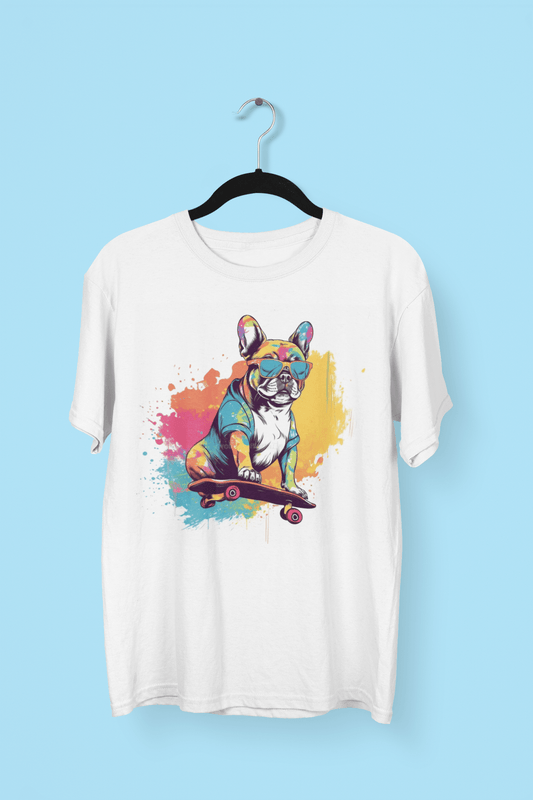 Skateboard Frenchie Unisex T-shirt - Frenchie Emporium