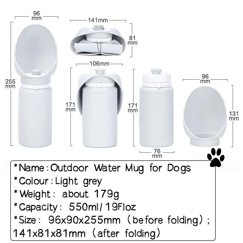 550ml Folding Travel Water Bottle for French Bulldogs - Frenchie Emporium