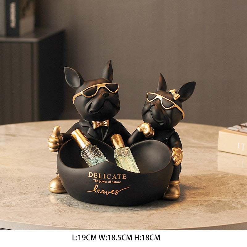 French Bulldog Decor- Resin Storage Bowl Table Ornament