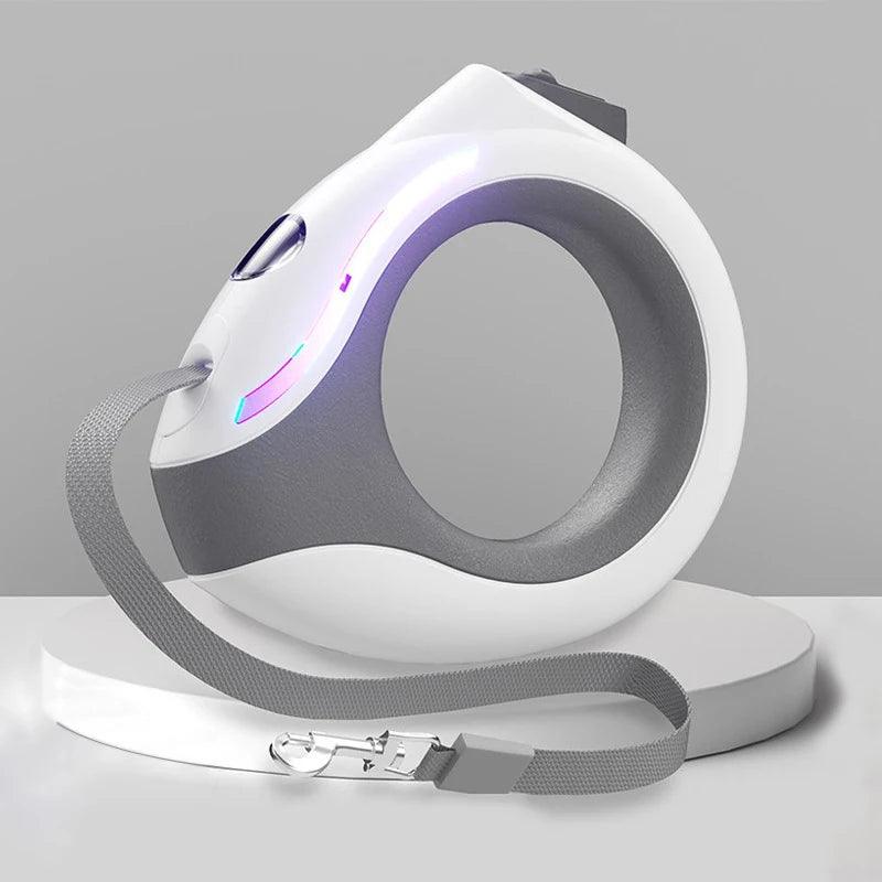 French Bulldog - 3M Leash with Flashlight LED Streamer Roulette Automatic Retractable Nylon Rope - Frenchie Emporium