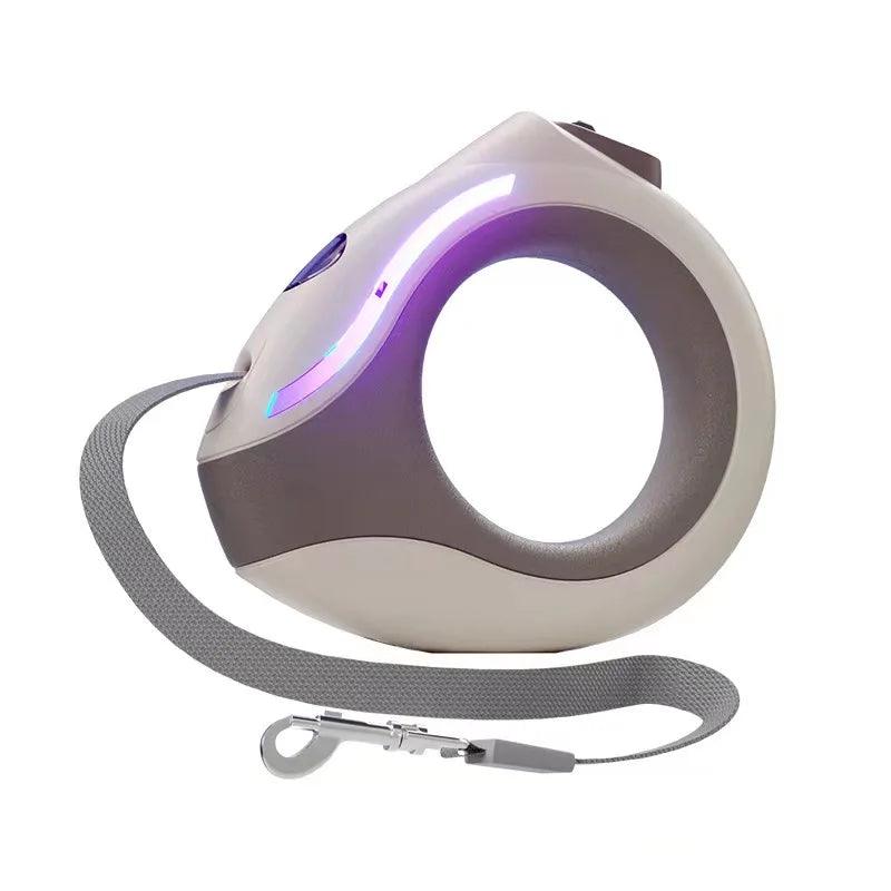 French Bulldog - 3M Leash with Flashlight LED Streamer Roulette Automatic Retractable Nylon Rope - Frenchie Emporium