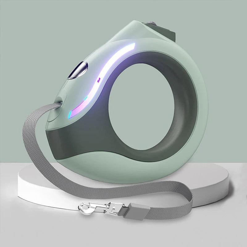 French Bulldog - 3M Leash with Flashlight LED Streamer Roulette Automatic Retractable Nylon Rope - Frenchie Emporium