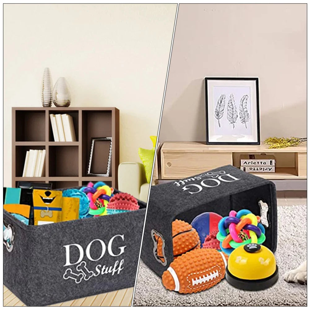 Frenchie Storage Basket Box Collapsible Container for Dog Toy