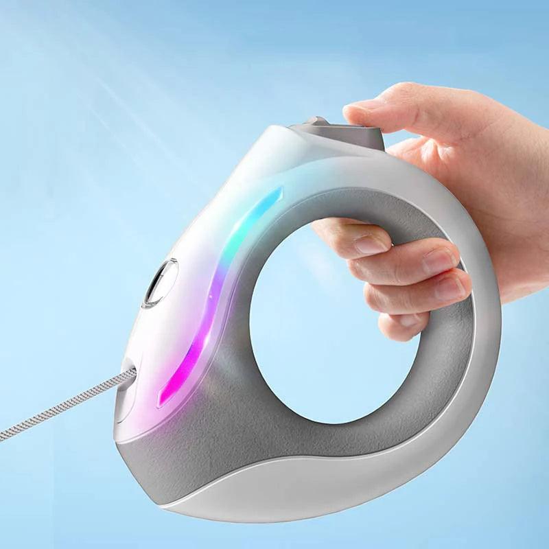 French Bulldog - 3M Leash with Flashlight LED Streamer Roulette Automatic Retractable Nylon Rope - Frenchie Emporium