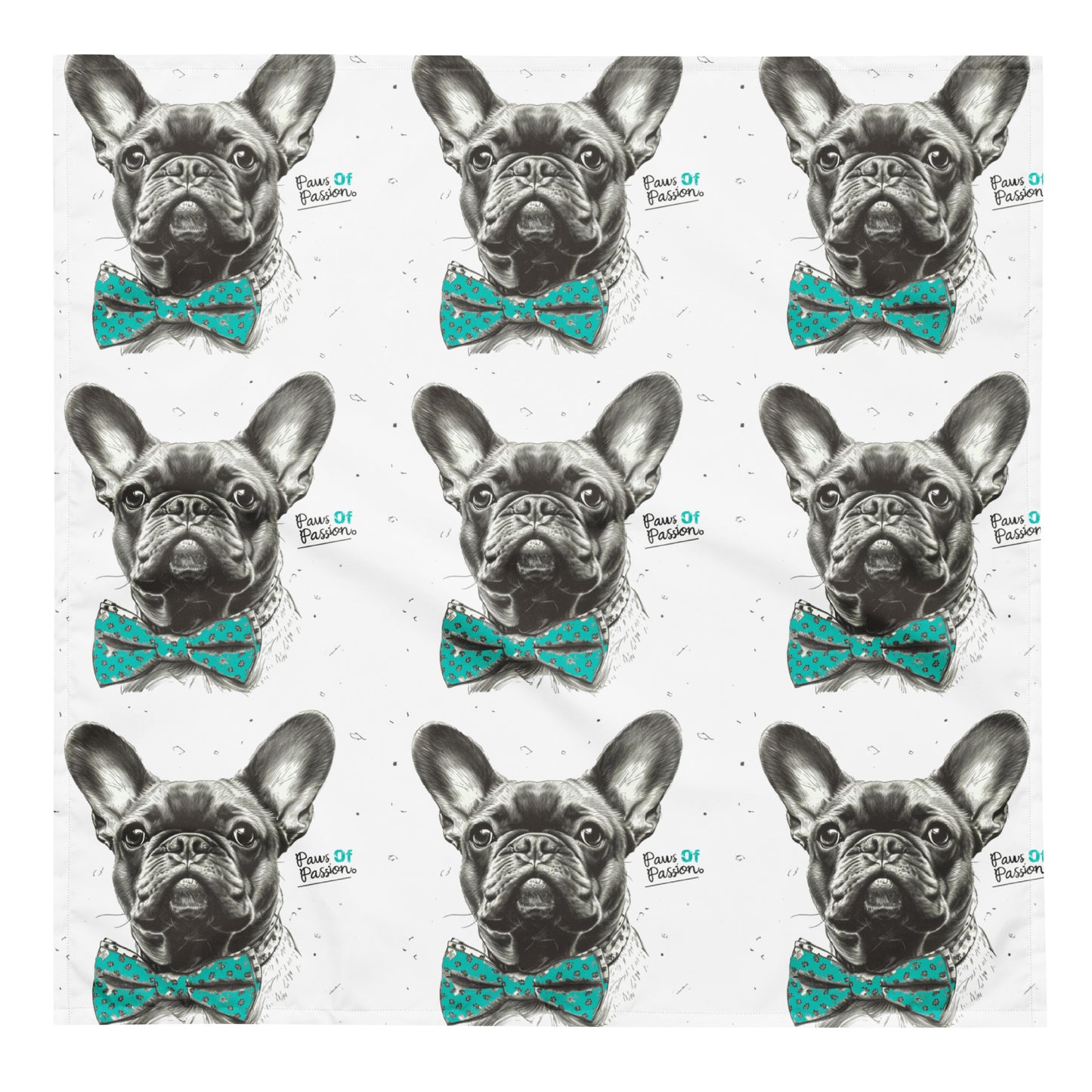 Frenchie Paws of Passion  - All-over print bandana