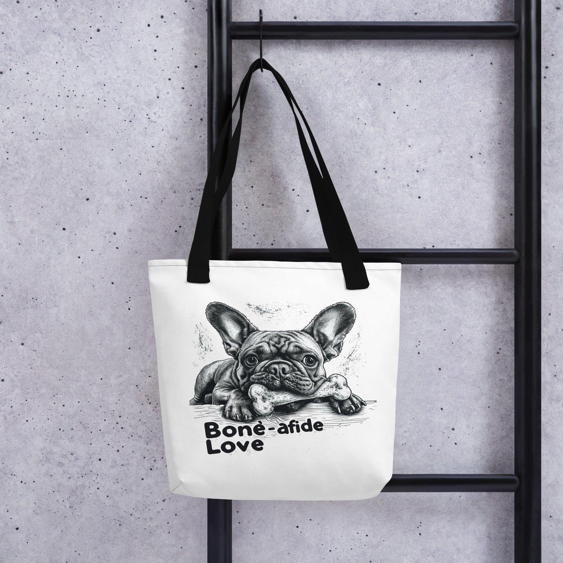 "Bone-afide Love" Frenchie Tote bag - Frenchie Emporium