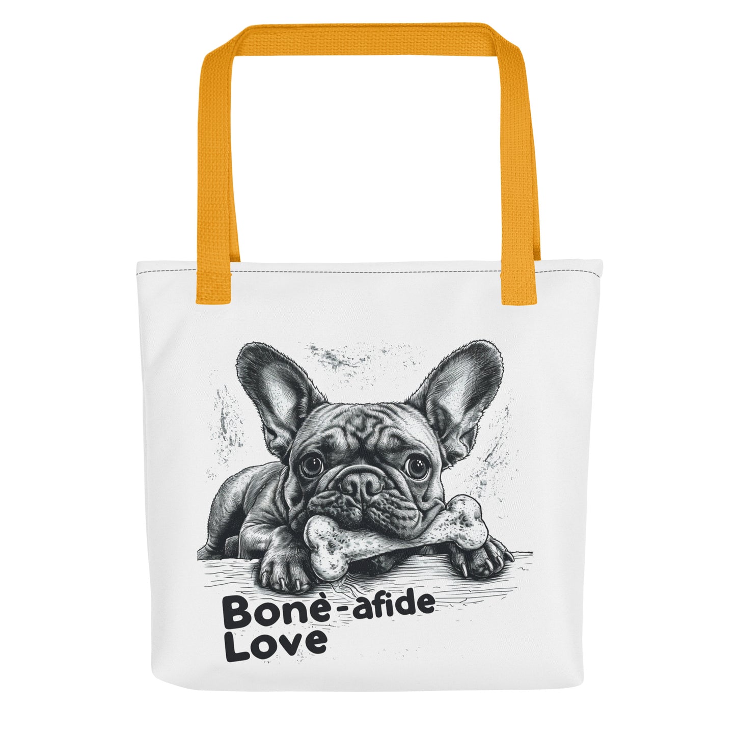 "Bone-afide Love" Frenchie Tote bag