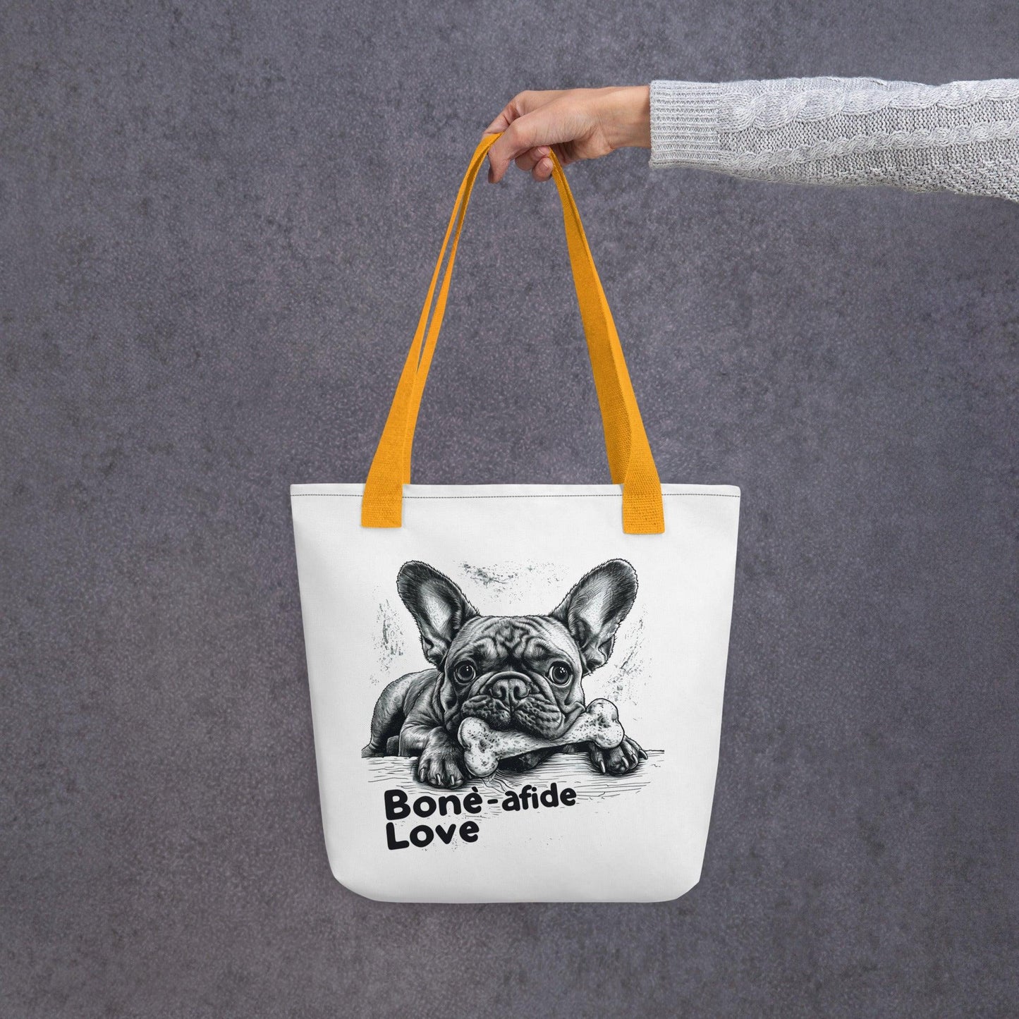 "Bone-afide Love" Frenchie Tote bag - Frenchie Emporium