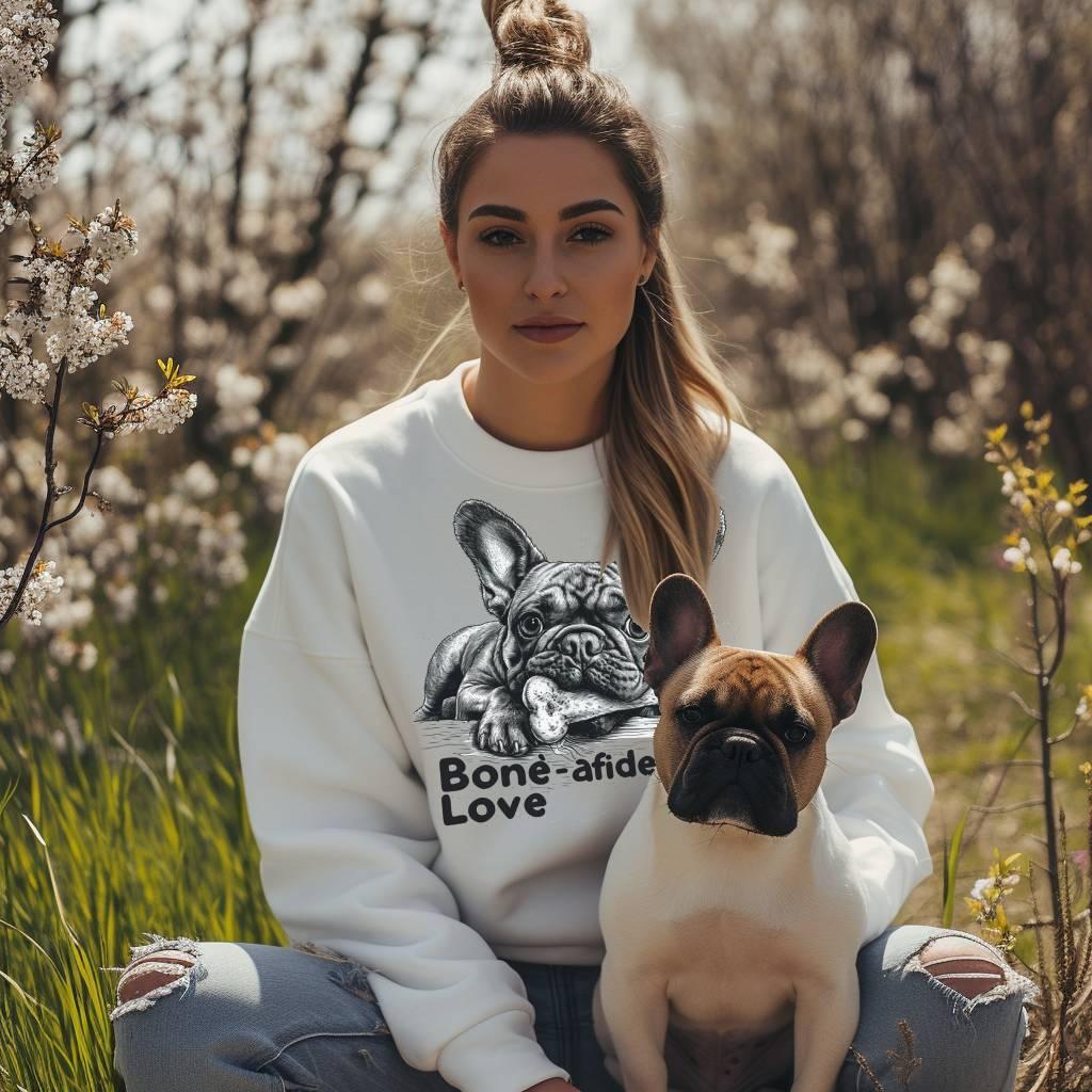 "Bone-afide Love" Unisex Sweatshirt - Frenchie Emporium
