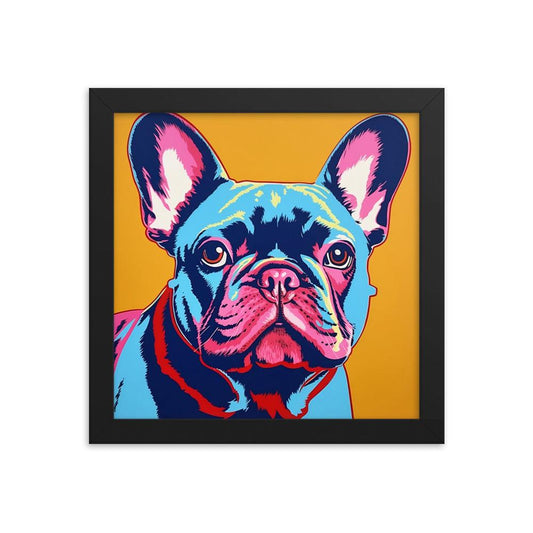 Frenchie in Pop - Multi-Colour Framed Poster - Frenchie Emporium