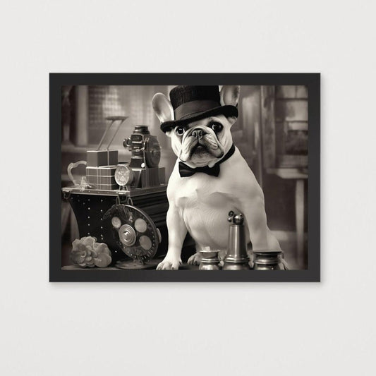 Chaplin Frenchie Framed poster - Frenchie Emporium