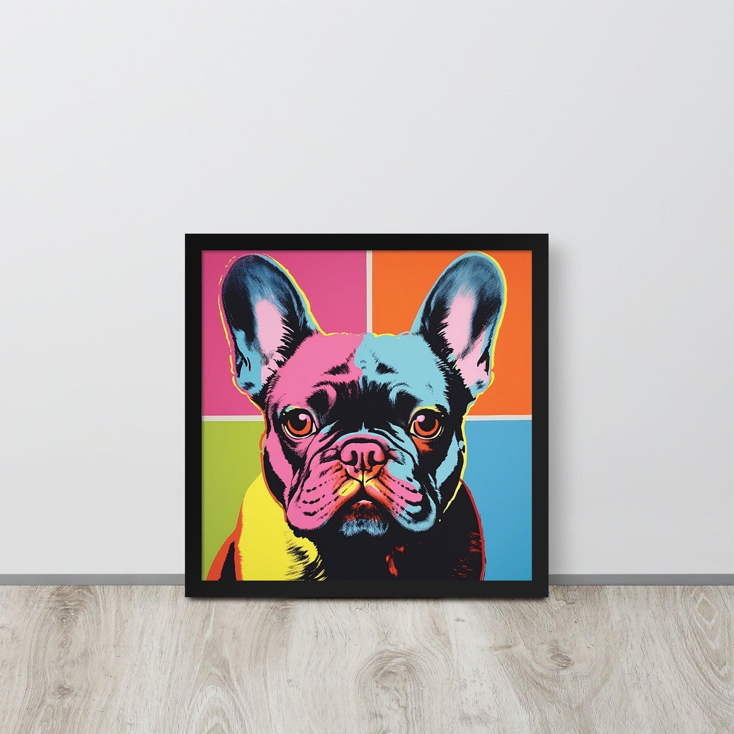 Pop Art Frenchie- Framed Poster - Frenchie Emporium