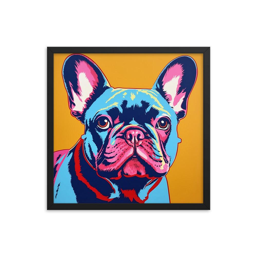 Frenchie in Pop - Multi-Colour Framed Poster - Frenchie Emporium