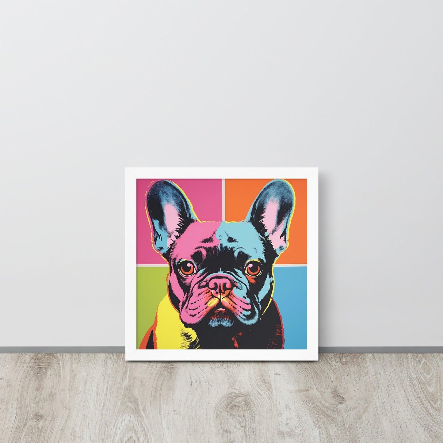 Pop Art Frenchie- Framed Poster - Frenchie Emporium