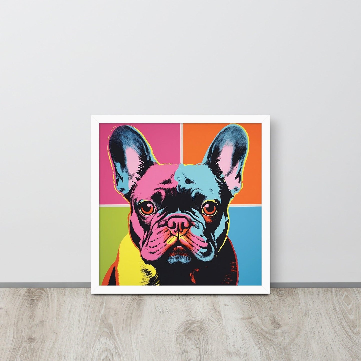 Pop Art Frenchie- Framed Poster - Frenchie Emporium