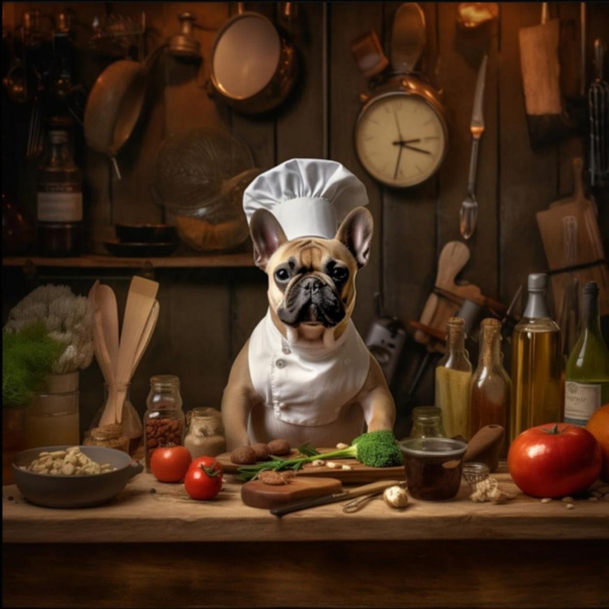 Chef Frenchie Poster - Frenchie Emporium