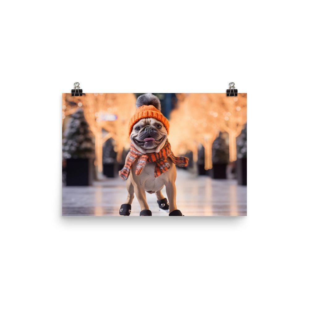 "Frenchie on Ice" Poster - Frenchie Emporium