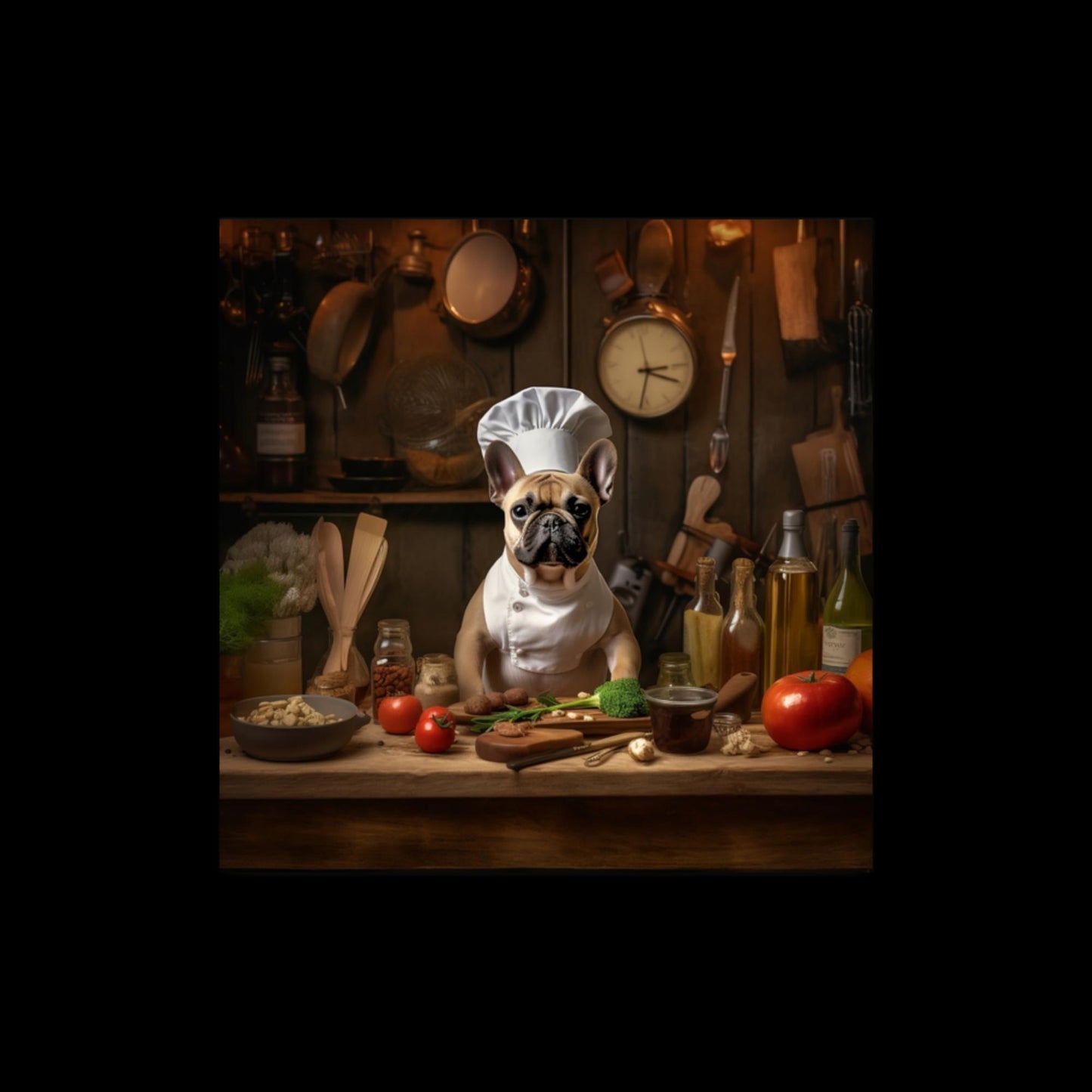Chef Frenchie Poster - Frenchie Emporium