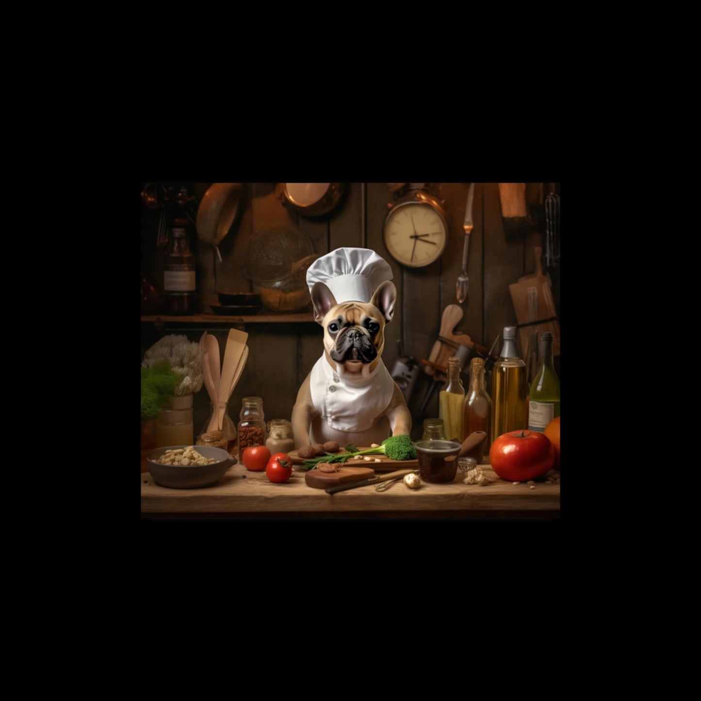 Chef Frenchie Poster - Frenchie Emporium