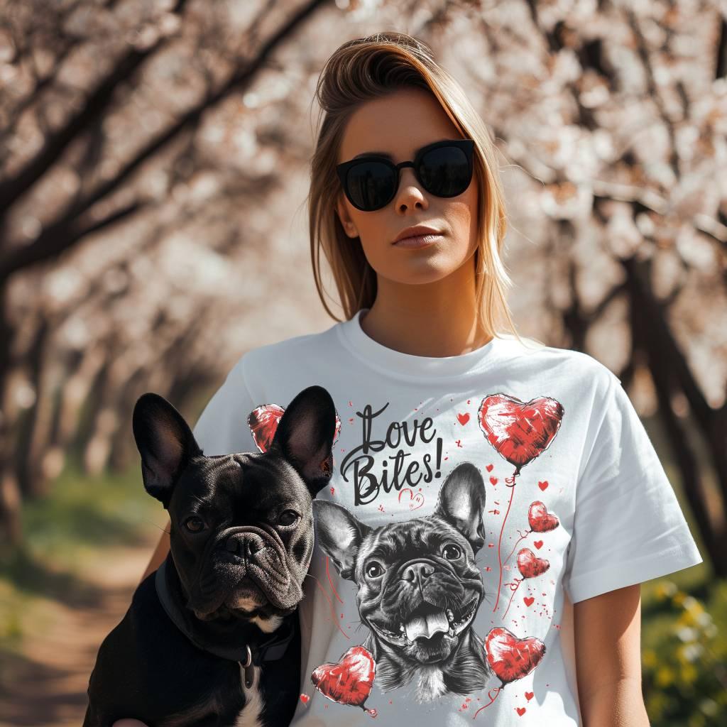 "Love Bites!" Frenchie - Unisex T-Shirt - Frenchie Emporium