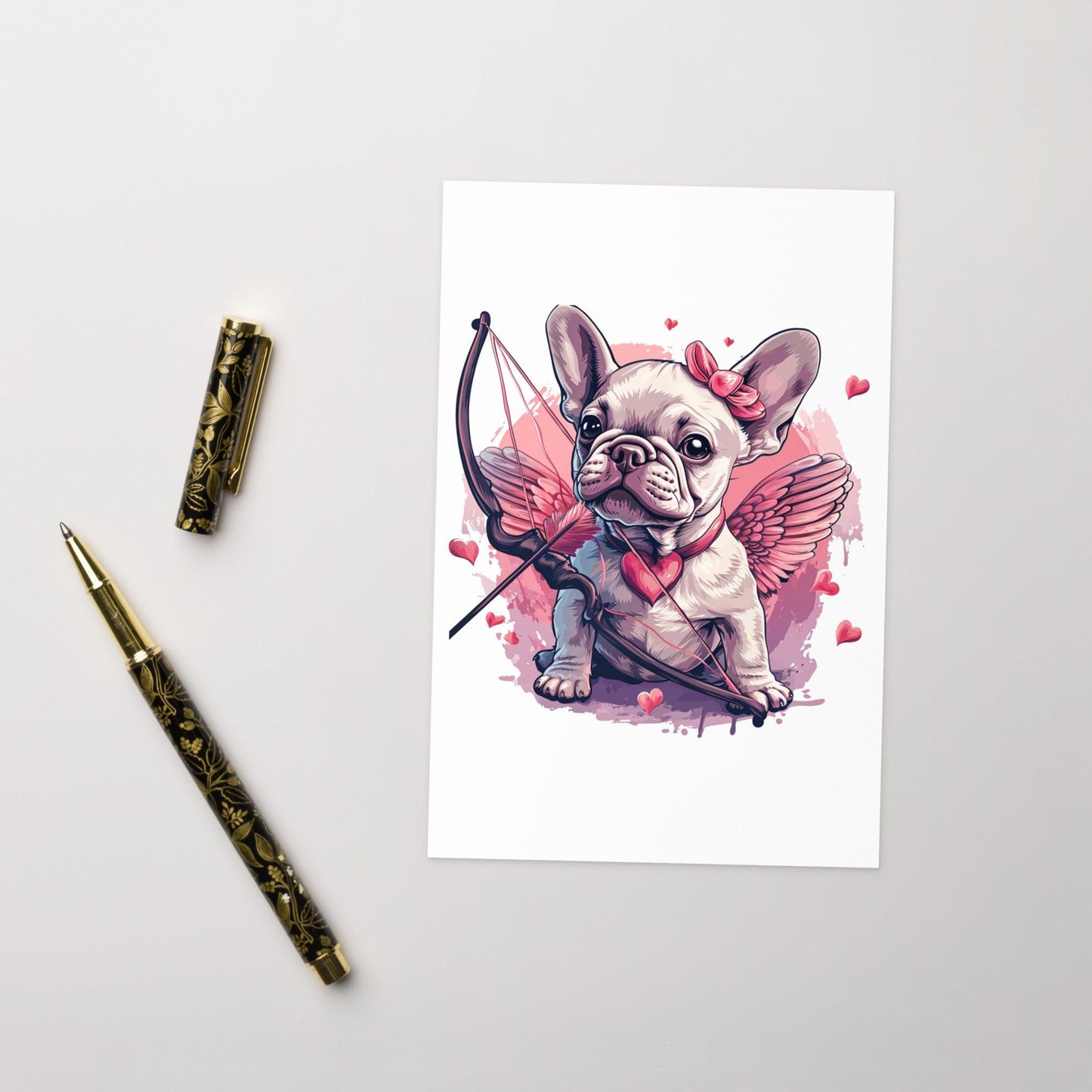 "Cupid's Companion" - Greeting card - Frenchie Emporium