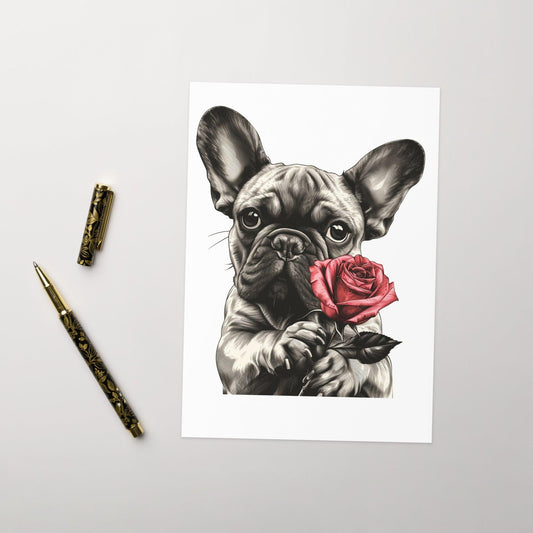 "Rose Embrace" - Greeting card - Frenchie Emporium