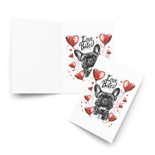 "Love Bites!" Greeting card - Frenchie Emporium