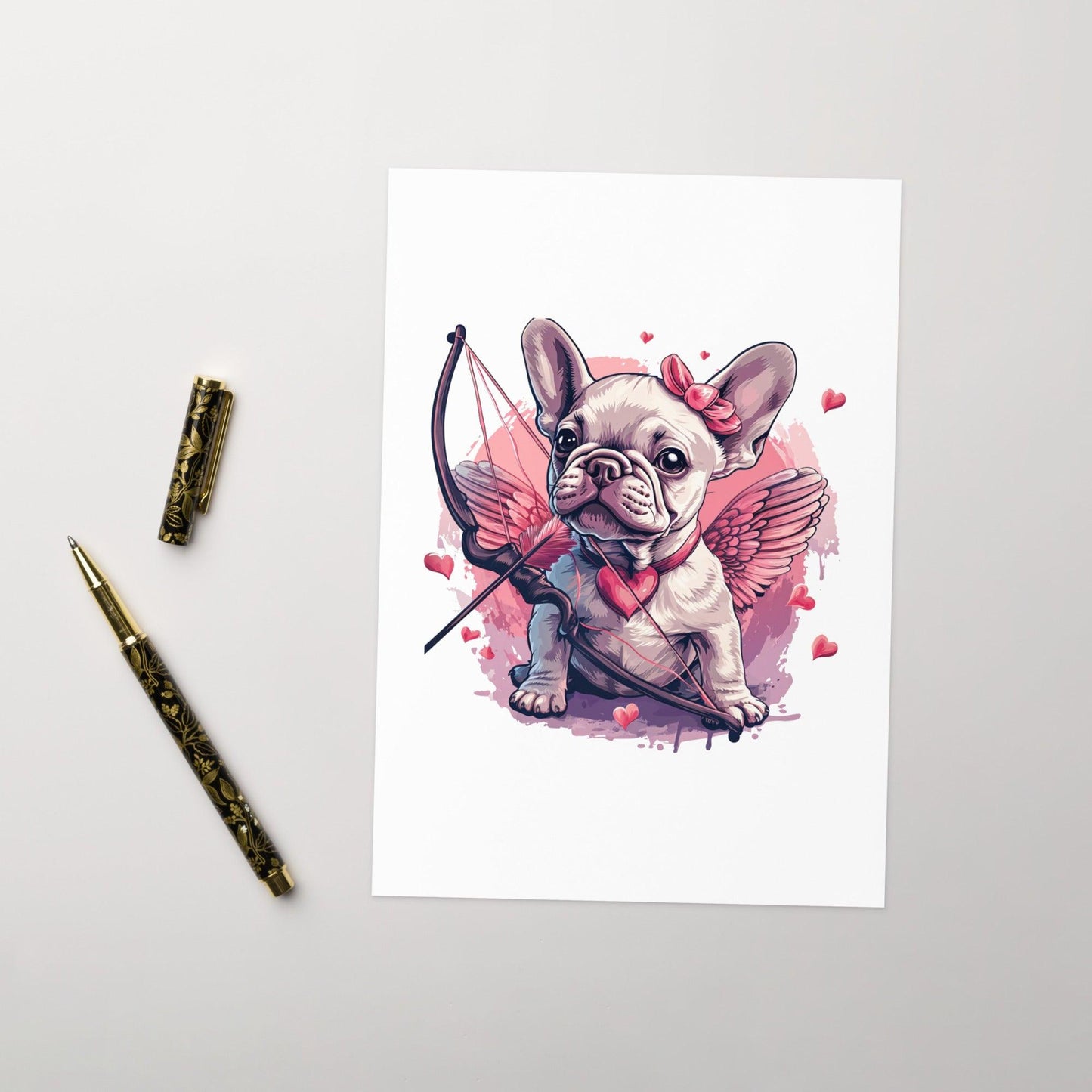 "Cupid's Companion" - Greeting card - Frenchie Emporium