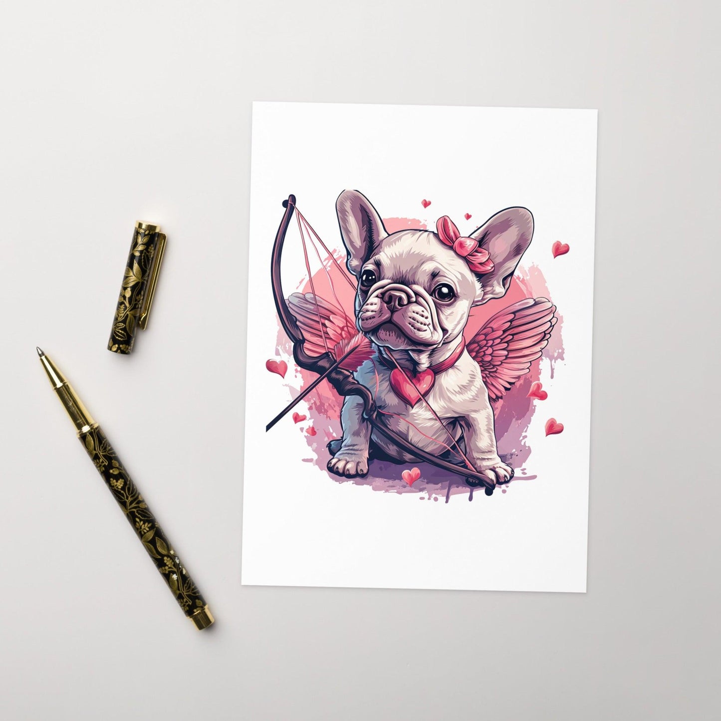 "Cupid's Companion" - Greeting card - Frenchie Emporium