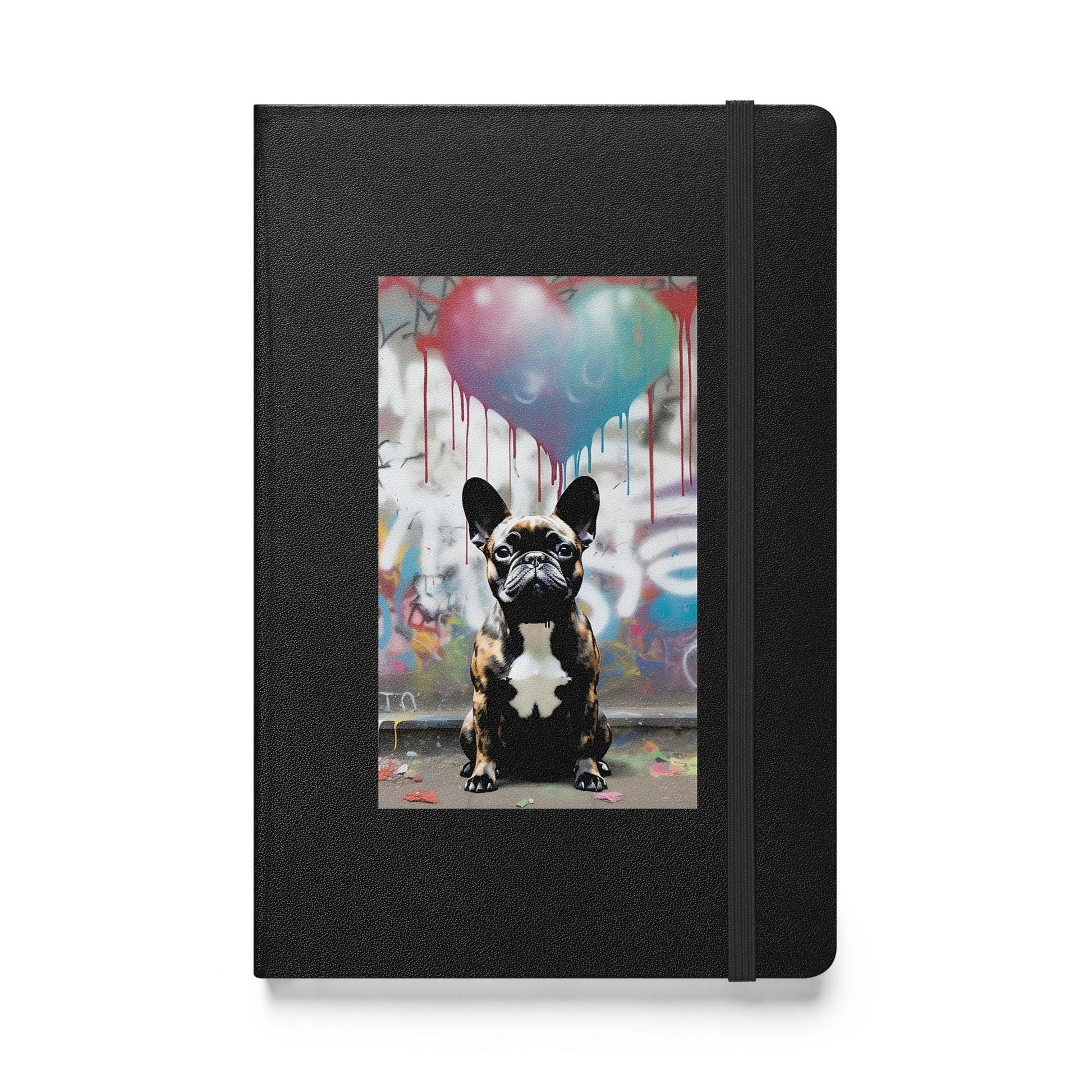 Hardcover bound notebook "Urban Artistry - Stencil-Style Frenchie Street Art " - Frenchie Emporium