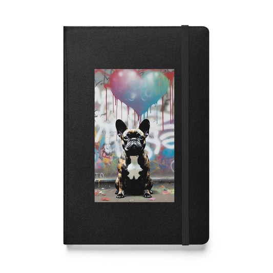 Hardcover bound notebook "Urban Artistry - Stencil-Style Frenchie Street Art " - Frenchie Emporium