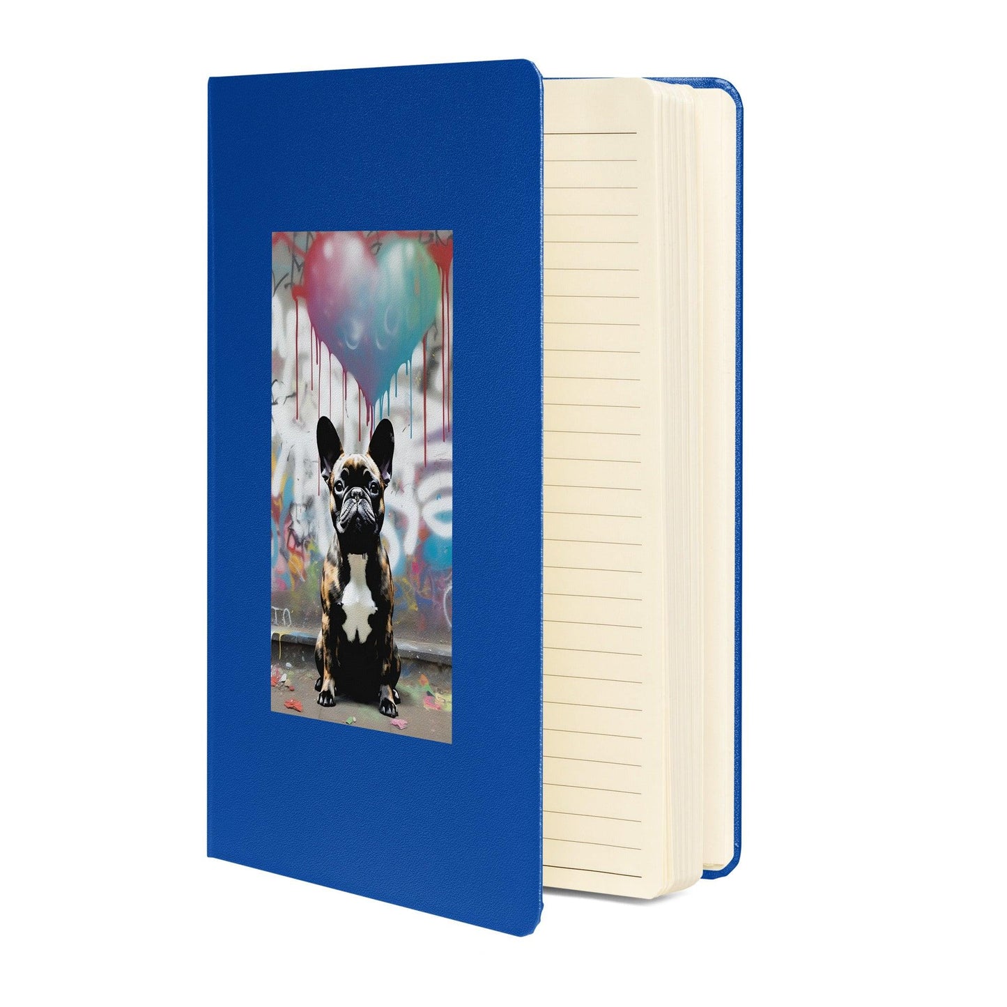 Hardcover bound notebook "Urban Artistry - Stencil-Style Frenchie Street Art " - Frenchie Emporium