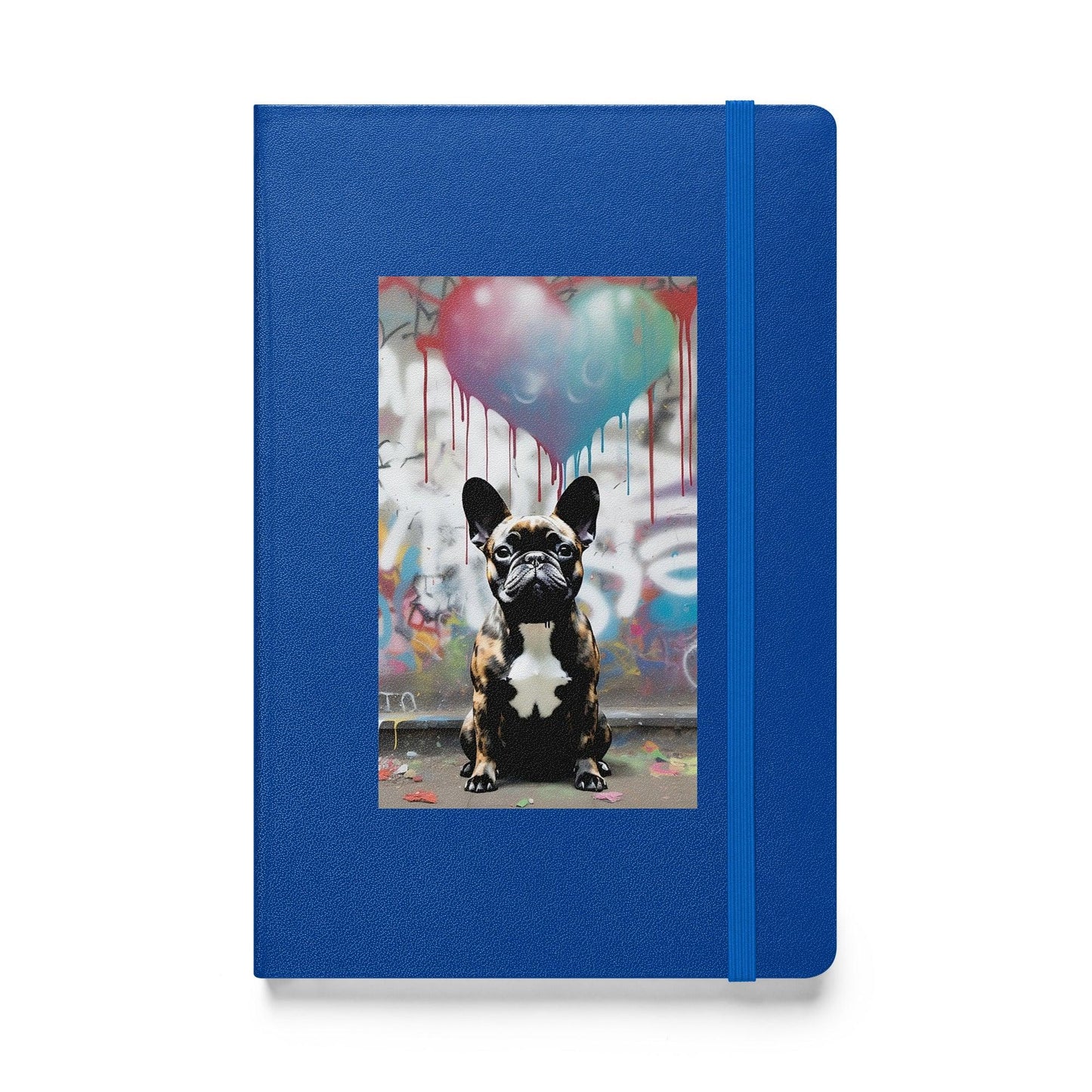 Hardcover bound notebook "Urban Artistry - Stencil-Style Frenchie Street Art " - Frenchie Emporium