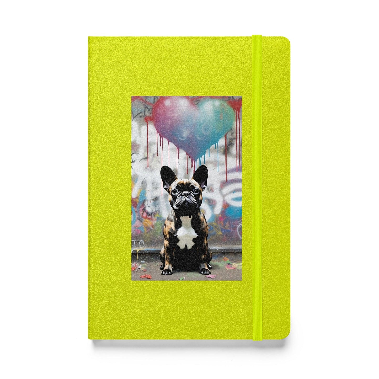 Hardcover bound notebook "Urban Artistry - Stencil-Style Frenchie Street Art " - Frenchie Emporium