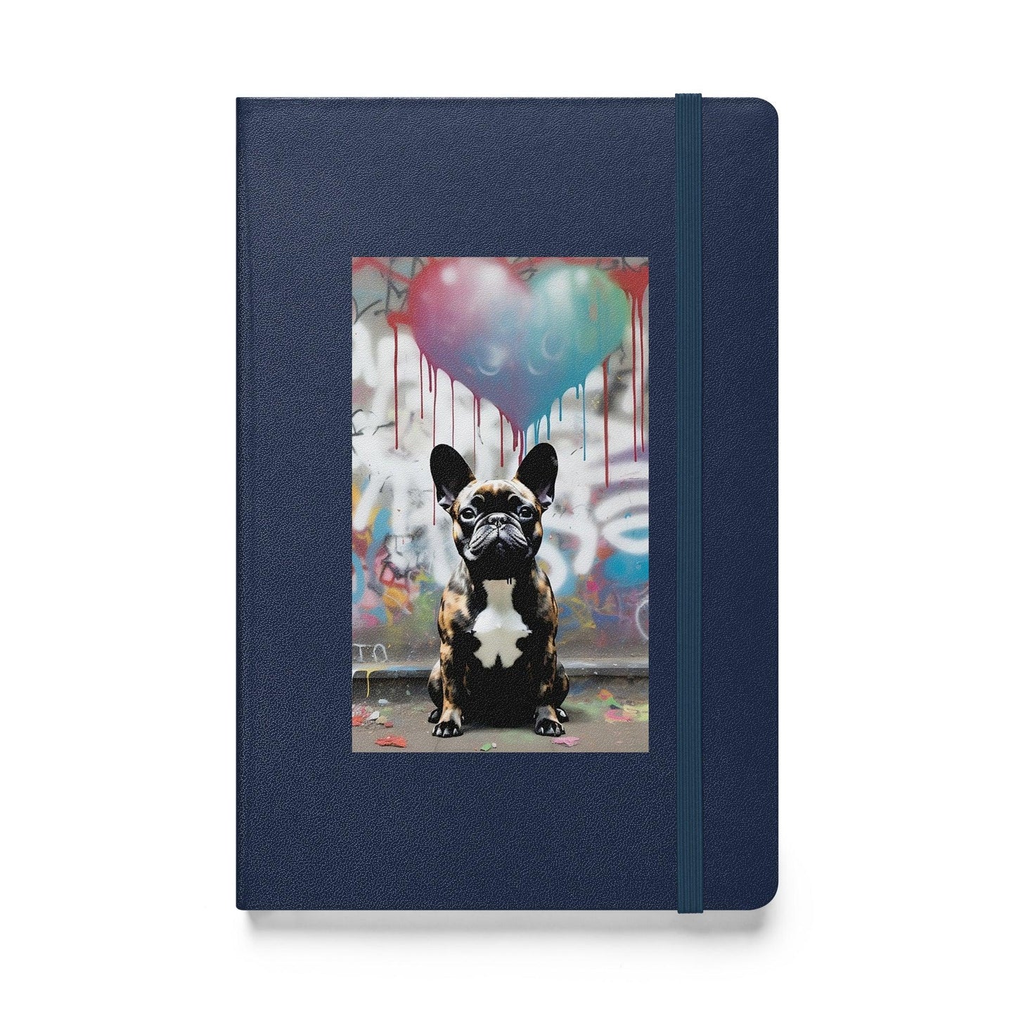 Hardcover bound notebook "Urban Artistry - Stencil-Style Frenchie Street Art " - Frenchie Emporium