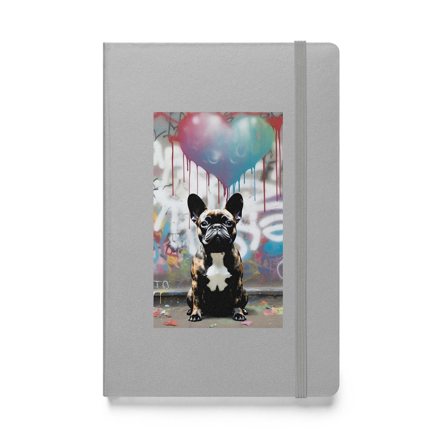 Hardcover bound notebook "Urban Artistry - Stencil-Style Frenchie Street Art " - Frenchie Emporium