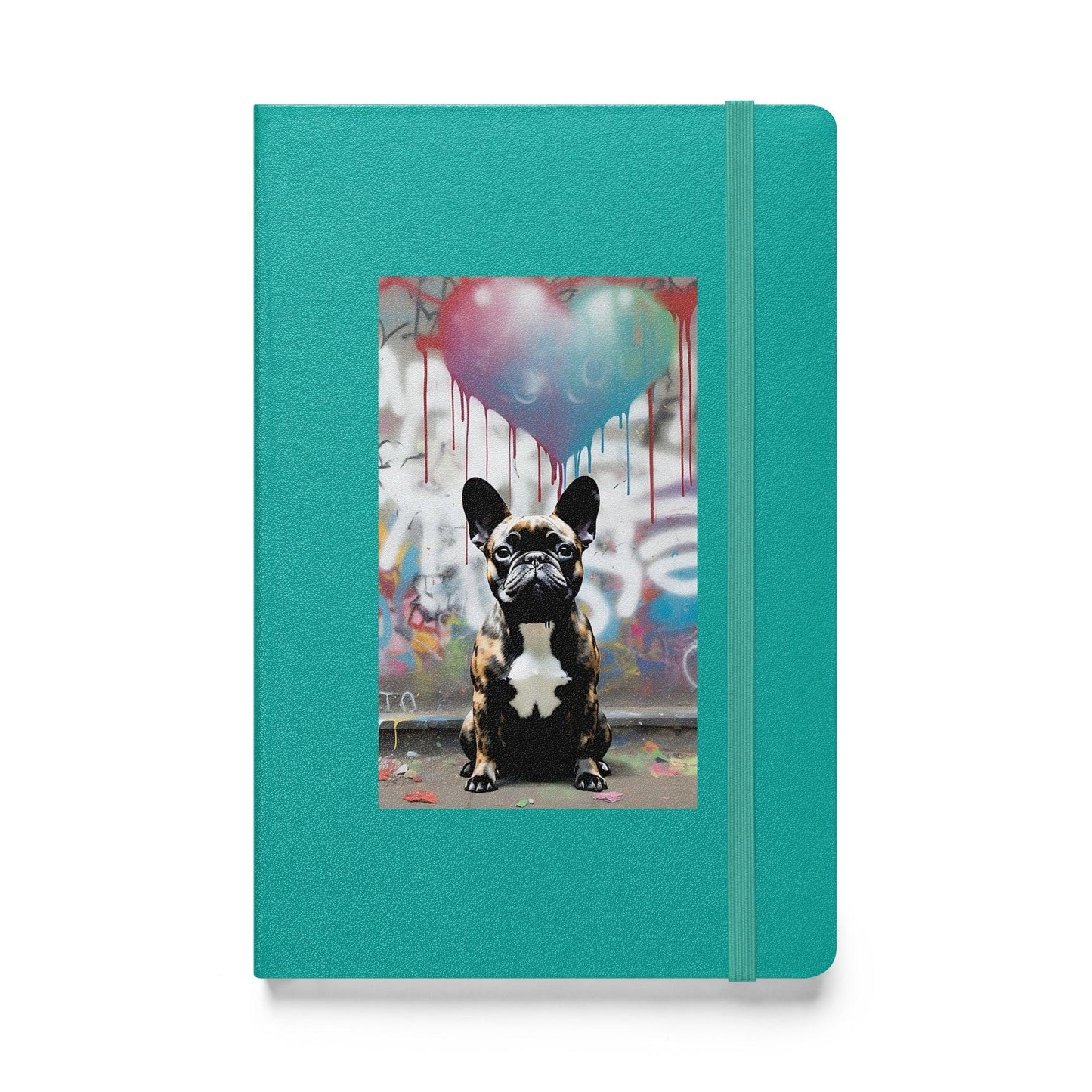Hardcover bound notebook "Urban Artistry - Stencil-Style Frenchie Street Art " - Frenchie Emporium