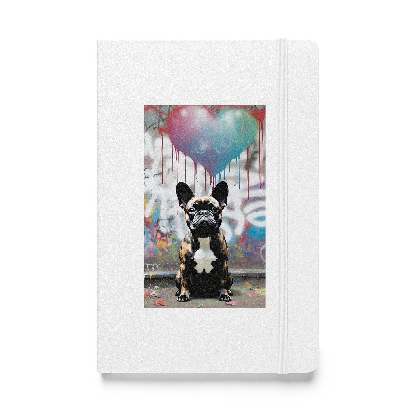 Hardcover bound notebook "Urban Artistry - Stencil-Style Frenchie Street Art " - Frenchie Emporium