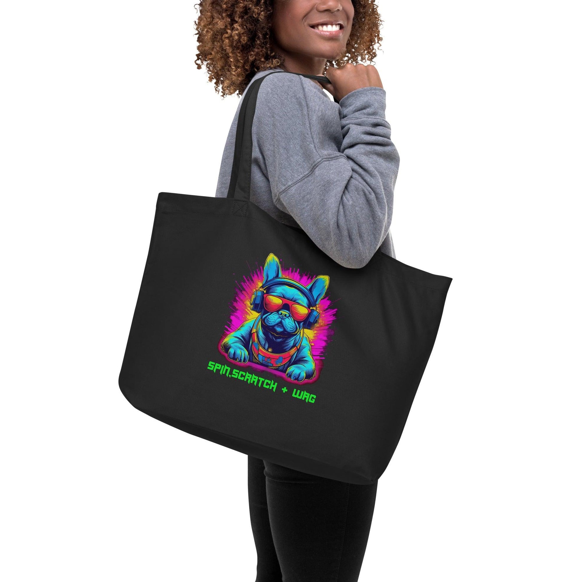 Frenchie "Spin, Scratch & Wag" Eco-Friendly Tote Bag - Frenchie Emporium