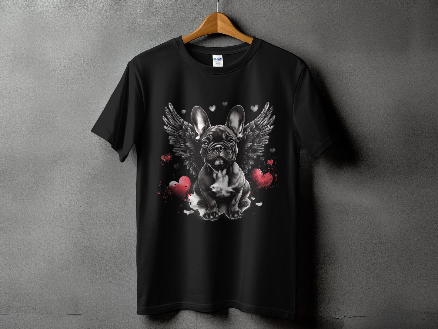 "Heavenly Hearts Frenchie" Unisex T-Shirt - Frenchie Emporium