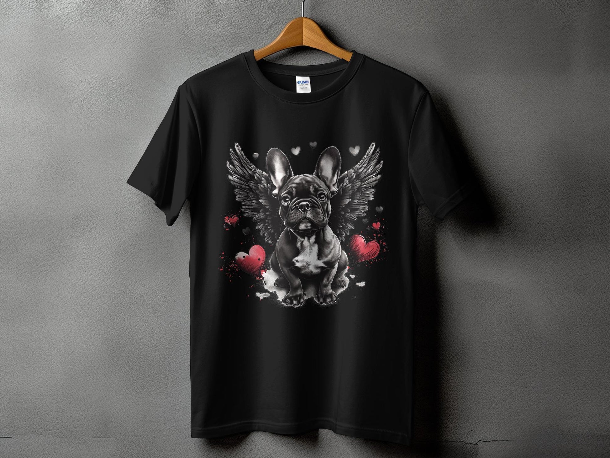 "Heavenly Hearts Frenchie" Unisex T-Shirt - Frenchie Emporium