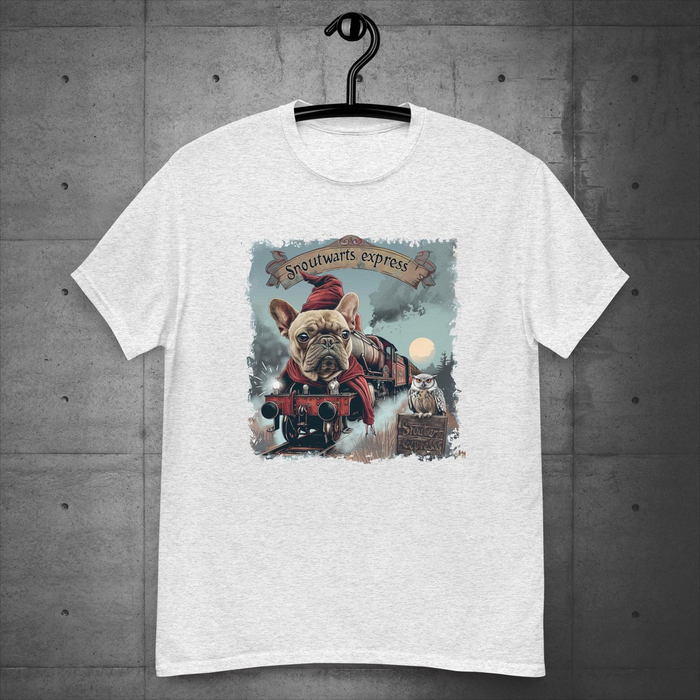 Unisex French Bulldog "Snoutwarts Express" T-Shirt - Frenchie Emporium