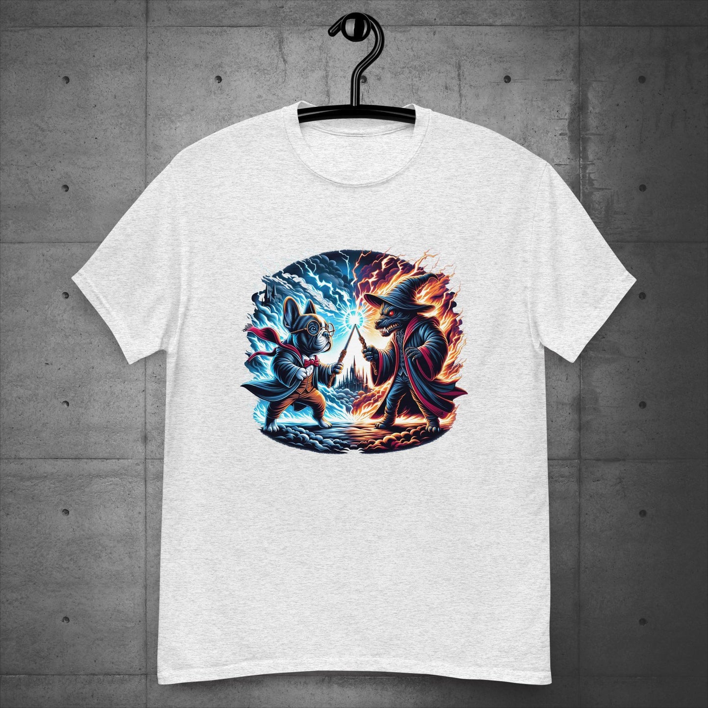 Unisex French Bulldog "Wizarding Duel" T-Shirt - Frenchie Emporium