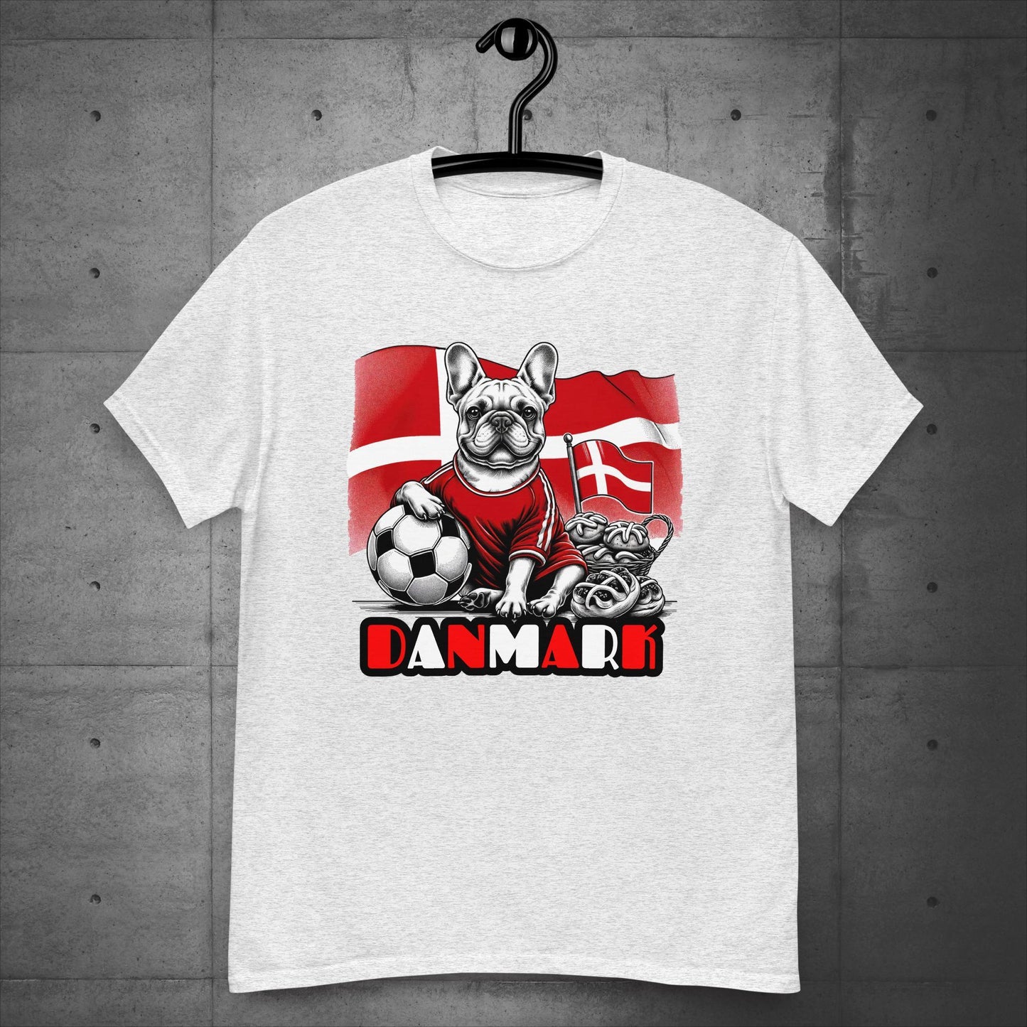 Frenchie Danmark Football Fan - Unisex T-Shirt - Frenchie Emporium
