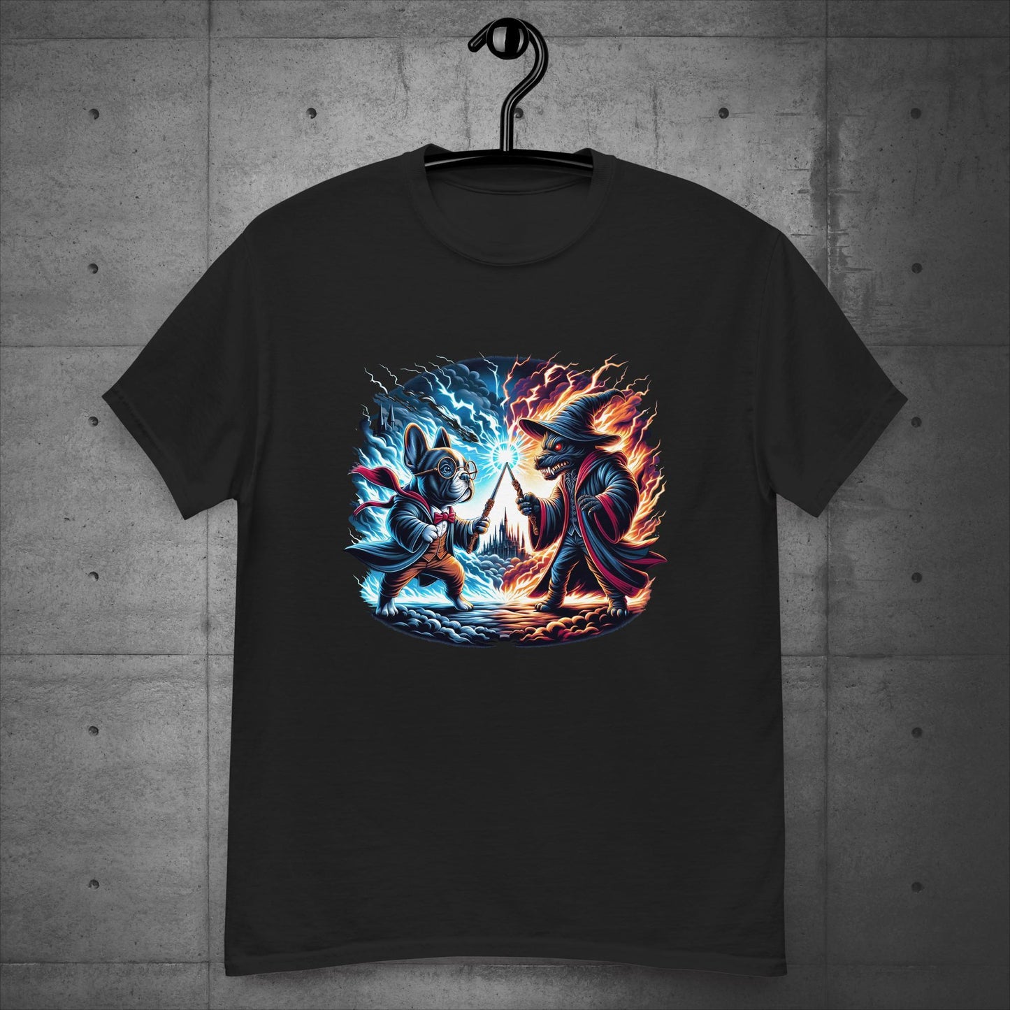 Unisex French Bulldog "Wizarding Duel" T-Shirt - Frenchie Emporium