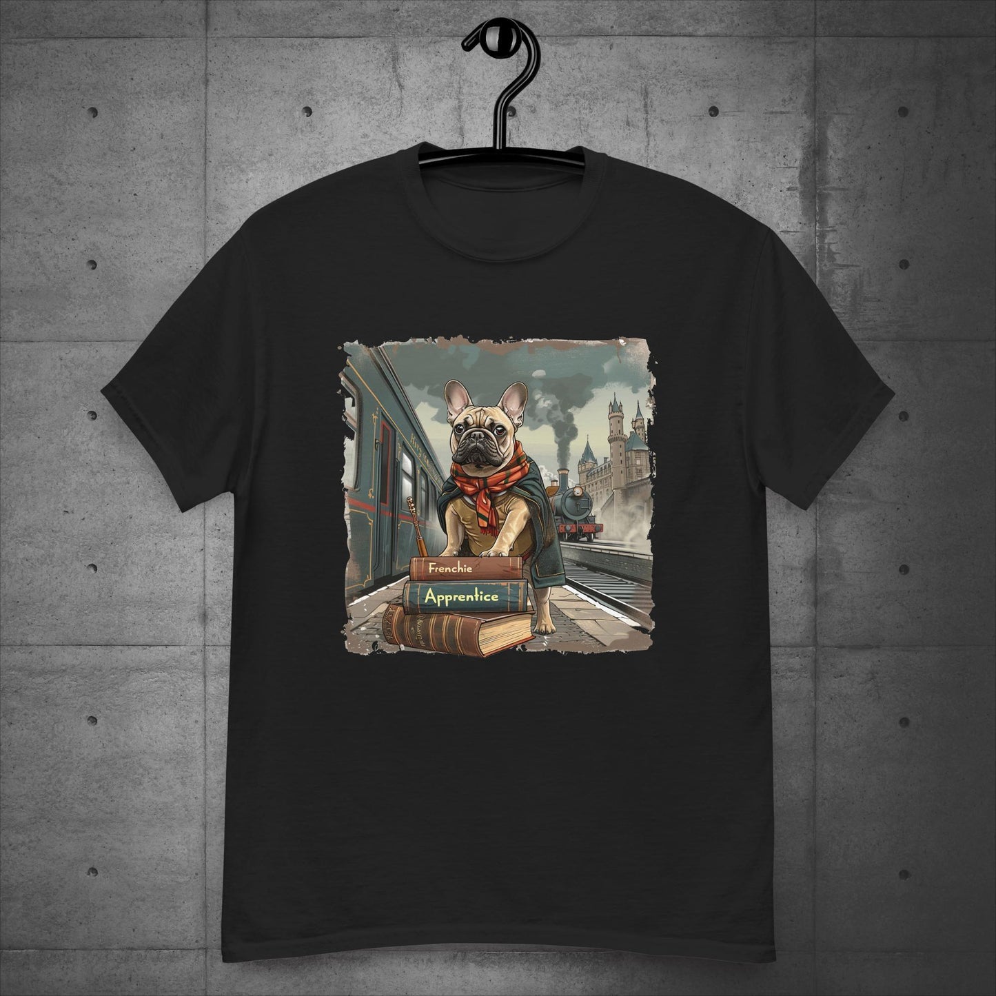 Unisex French Bulldog "Train to Wizardry" T-Shirt - Frenchie Emporium