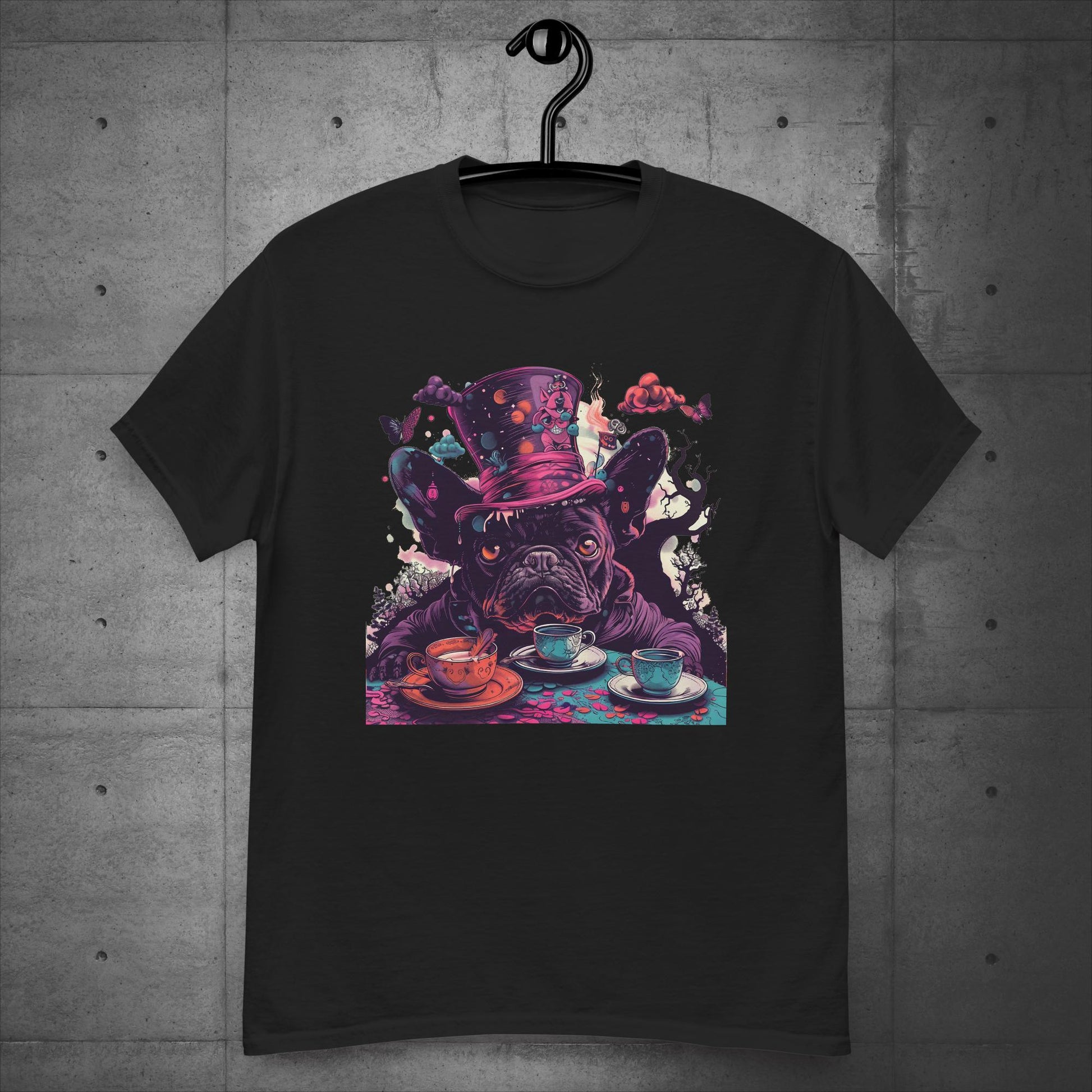 Alice in Wonderland Frenchie Tea Party - Unisex T-Shirt - Frenchie Emporium