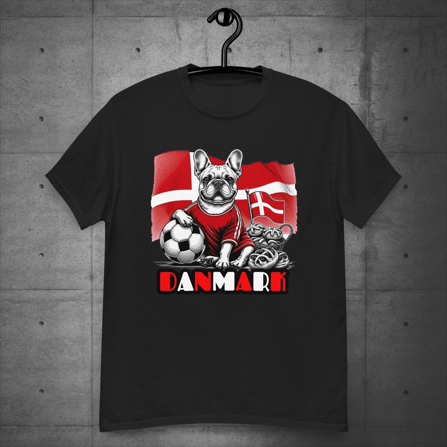 Frenchie Danmark Football Fan - Unisex T-Shirt - Frenchie Emporium